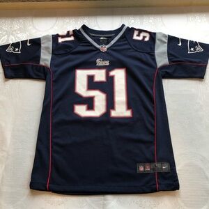NFL New England Patriots Jerod Mayo # 51 Navy Blue Jersey Shirt Women’s Size L